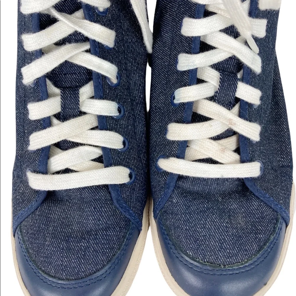 Coach Denim High Top Erikka Sneakers Size 6.5